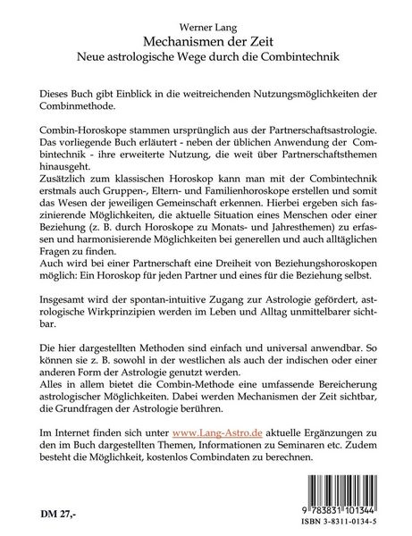 Produktbild: Mechanismen der Zeit - Neue astrologische Wege durch die Combintechnik