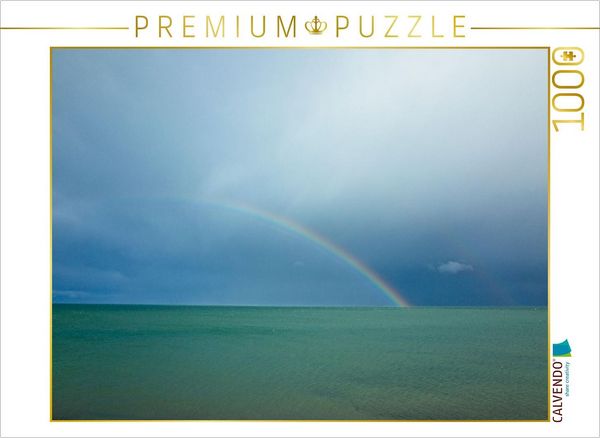 CALVENDO Puzzle Regenbogen über der Ostsee | 1000 Teile Lege-Größe 64x48cm Foto-Puzzle für glückliche Stunden
