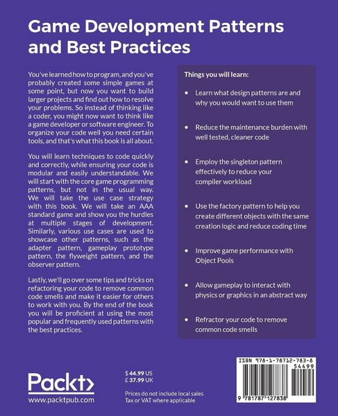 Produktbild: Game Development Patterns and Best Practices