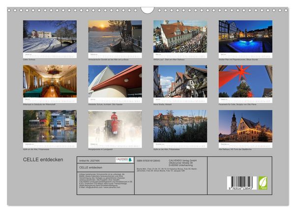 Produktbild: CELLE entdecken (Wandkalender 2026 DIN A3 quer), CALVENDO Monatskalender