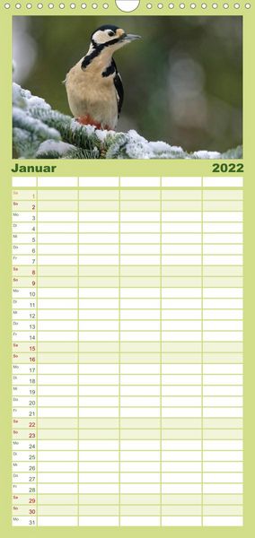 Produktbild: Familienplaner Heimische Gartenv&ouml;gel (Wandkalender 2022 , 21 cm x 45 cm, hoch)