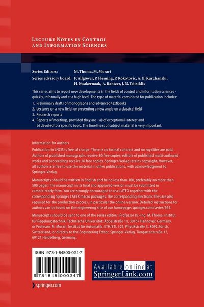 Produktbild: Mathematical Methods for Robust and Nonlinear Control