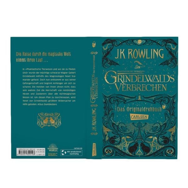 Produktbild: Phantastische Tierwesen: Grindelwalds Verbrechen (Das Originaldrehbuch)