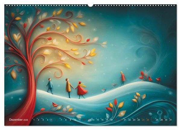 Produktbild: Naive Farbwelten (hochwertiger Premium Wandkalender 2026 DIN A2 quer), Kunstdruck in Hochglanz