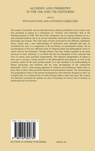 Produktbild: Alchemy and Chemistry in the 16th and 17th Centuries