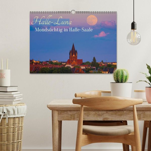 Produktbild: Halle-Luna - Monds&uuml;chtig in Halle-Saale (Wandkalender 2026 DIN A3 quer), CALVENDO Monatskalender