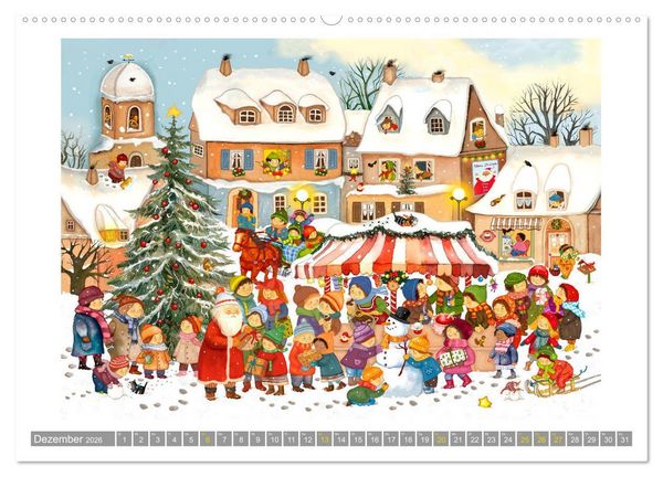 Produktbild: Wimmelig durch das Jahr (hochwertiger Premium Wandkalender 2026 DIN A2 quer), Kunstdruck in Hochglanz