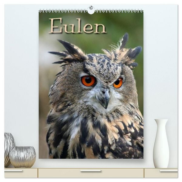 Produktbild: Eulen (hochwertiger Premium Wandkalender 2026 DIN A2 hoch), Kunstdruck in Hochglanz