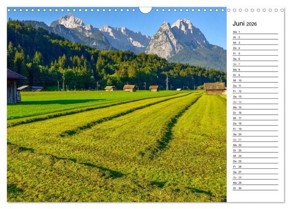 Produktbild: Garmisch-Partenkirchen - Bayerischer Charme im Werdenfelser Land (Wandkalender 2026 DIN A3 quer), CALVENDO Monatskalender