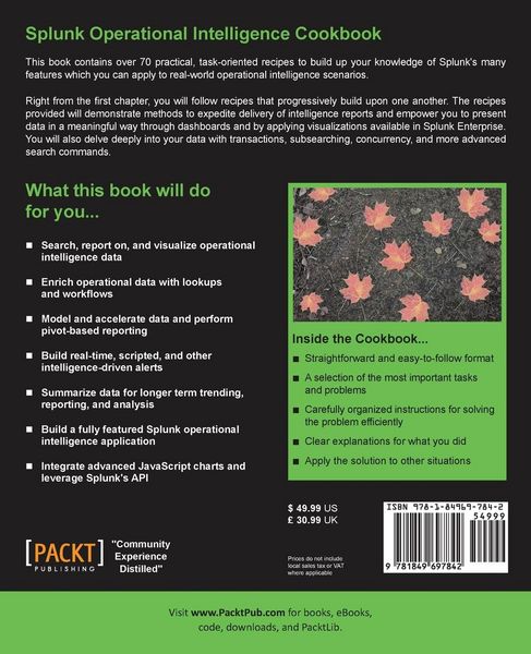 Produktbild: Splunk Operational Intelligence Cookbook