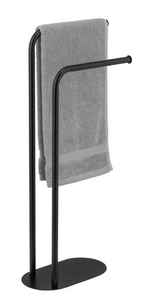 Produktbild: Handtuchst&auml;nder Mod. Levante, schwarz, Stahl, 30x79x17 cm, mit 2 Armen, freistehend