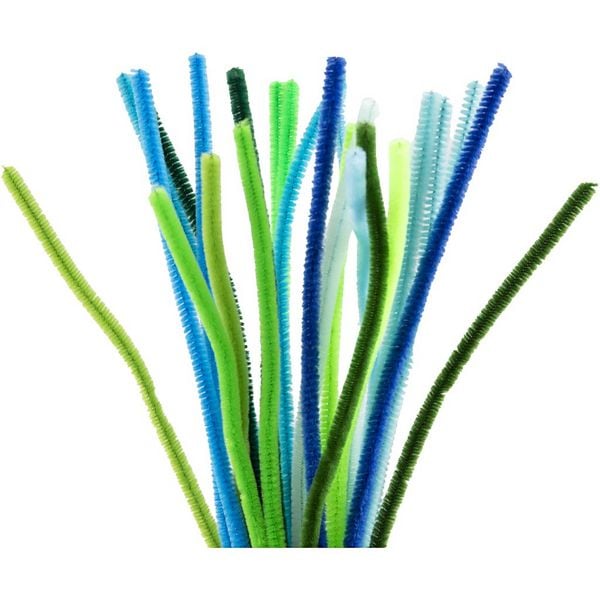 Produktbild: Creativ Company Chenilledraht, L 30 cm, Dicke 6 mm, sortiert Farben, 25 Stk sortiert