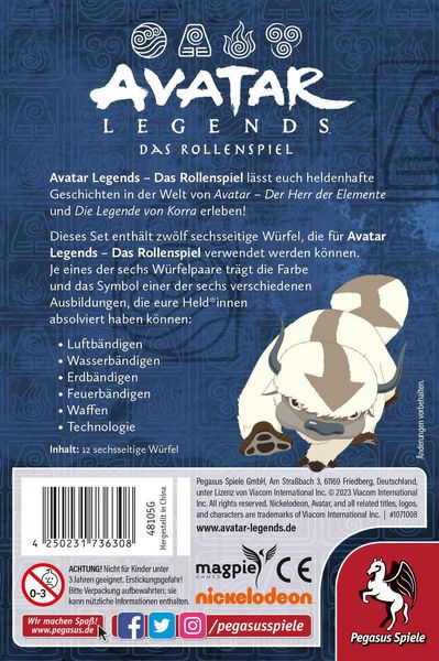 Produktbild: Avatar Legends - Das Rollenspiel: W&uuml;rfelset