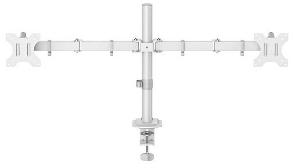 Produktbild: Hama Monitor-Tischhalterung 2 Display(s) 88,9 cm (35") Wei&szlig; H&ouml;henverstellbar, Schwenkbar, Rotierbar, Neigbar