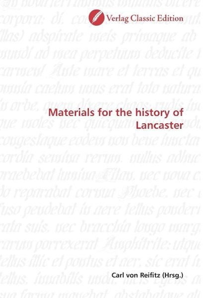 Produktbild: Materials for the history of Lancaster