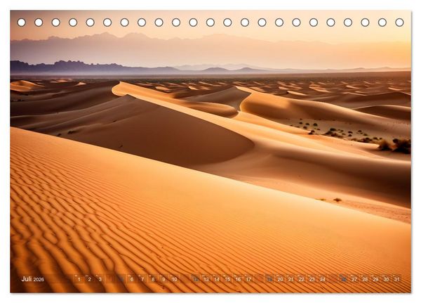 Produktbild: Sandd&uuml;nen In der W&uuml;ste und am Meer (Tischkalender 2026 DIN A5 quer), CALVENDO Monatskalender
