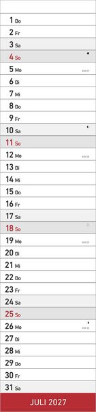 Produktbild: Streifenplaner XL ROT 2027