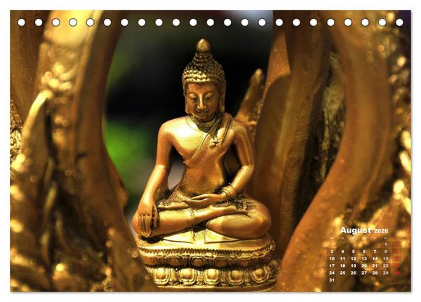 Produktbild: Thailands Buddhas (Tischkalender 2026 DIN A5 quer), CALVENDO Monatskalender