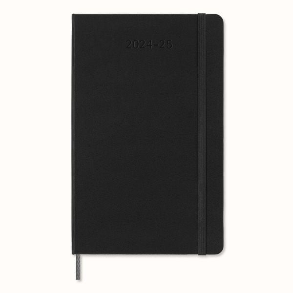 Moleskine 18 Monate Wochen Notizkalender 2024/2025, L/A5, Fester Einband, Schwarz