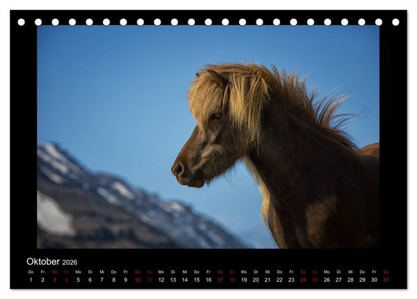 Produktbild: Island - Eine Reise in Bildern (Tischkalender 2026 DIN A5 quer), CALVENDO Monatskalender