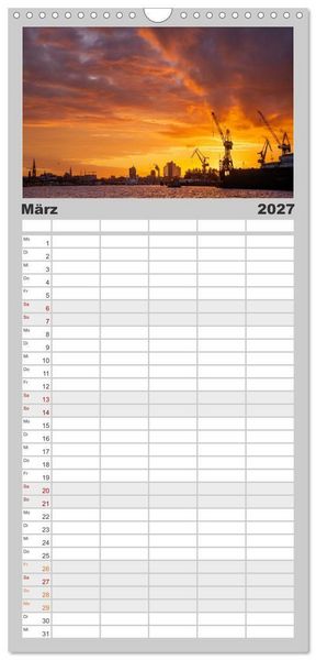 Produktbild: Familienplaner 2027 - Urbane Impressionen: Hansestadt Hamburg - Tor zur Welt mit 5 Spalten (Wandkalender, 21 x 45 cm) CALVENDO