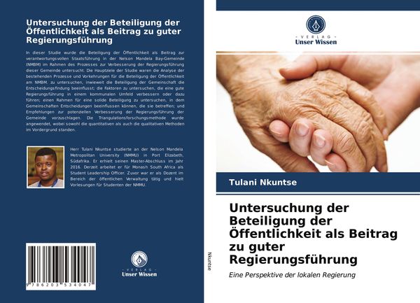 Produktbild: Untersuchung der Beteiligung der &Ouml;ffentlichkeit als Beitrag zu guter Regierungsf&uuml;hrung
