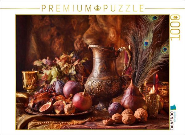Produktbild: CALVENDO Puzzle Ein gedeckter Tisch, ein Herz voller F&uuml;lle | 1000 Teile Lege-Gr&ouml;&szlig;e 64x48cm Foto-Puzzle f&uuml;r gl&uuml;ckliche Stunden