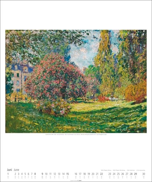 Claude Monet Kalender 2025 Wandkalender Thalia Claude Monet Kalender 2025
