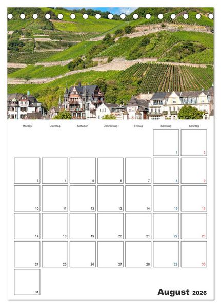 Produktbild: Rheingau Terminplaner (Tischkalender 2026 DIN A5 hoch), CALVENDO Monatskalender