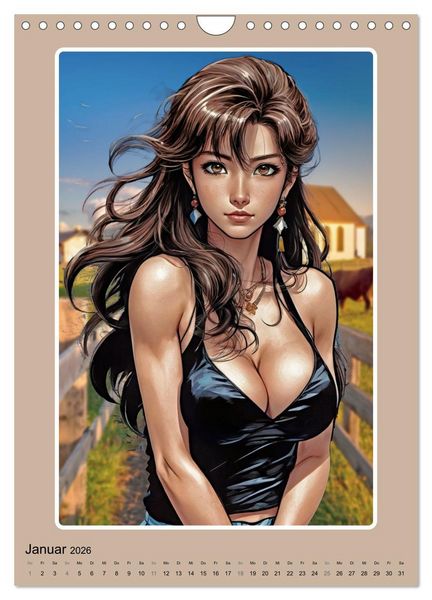 Produktbild: Manga-Frauenportr&auml;ts (Wandkalender 2026 DIN A4 hoch), CALVENDO Monatskalender