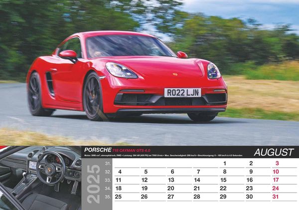 Produktbild: Alpha Edition - Fast Car 2025 Bildkalender, 48,5x34cm, Wandkalender mit hochwertigen Motiven f&uuml;r jeden Monat, mit Infos zum abgebildeten Motiv, Kalenderwochen und deutsches Kalendarium
