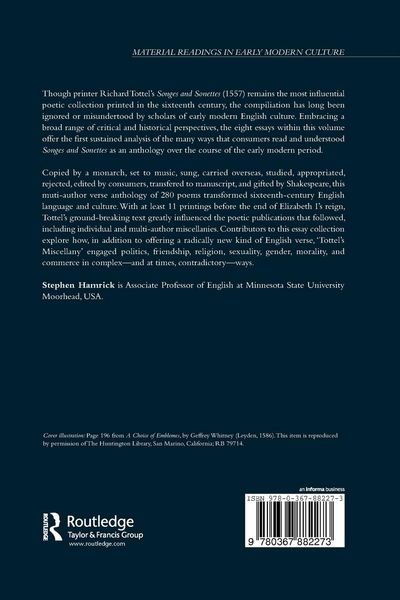 Produktbild: Tottel's Songes and Sonettes in Context