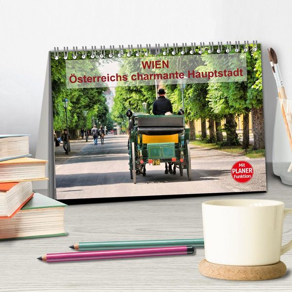 Produktbild: Wien - &Ouml;sterreichs charmante Hauptstadt (Tischkalender 2026 DIN A5 quer), CALVENDO Monatskalender