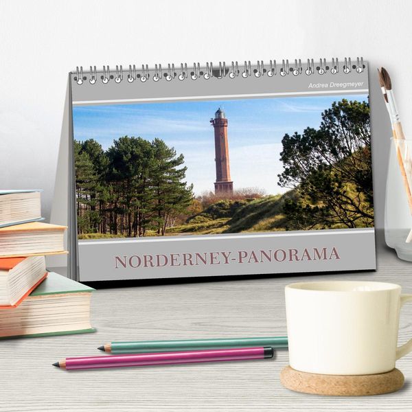 Produktbild: Norderney-Panorama (Tischkalender 2026 DIN A5 quer), CALVENDO Monatskalender