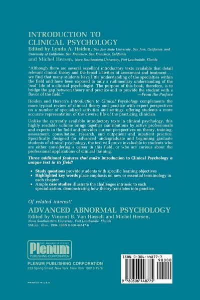 Produktbild: Introduction to Clinical Psychology