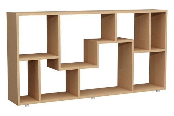 Produktbild: Holz Stand Regal Raumteiler B&uuml;cherregal Lanisa L