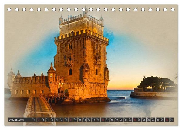 Produktbild: Traumhaftes Lissabon (Tischkalender 2026 DIN A5 quer), CALVENDO Monatskalender