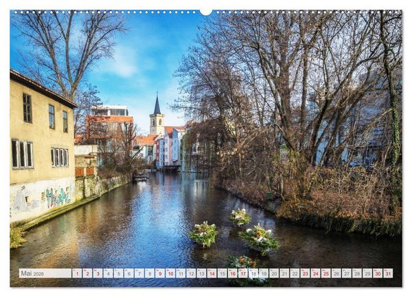 Produktbild: Erfurt. Perle Th&uuml;ringens. (Wandkalender 2026 DIN A2 quer), CALVENDO Monatskalender