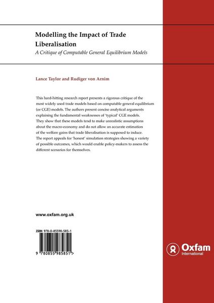 Produktbild: Modelling the Impact of Trade Liberalisation