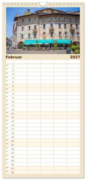Produktbild: Familienplaner 2027 - Trient - Hauptstadt des Trentino mit 5 Spalten (Wandkalender, 21 x 45 cm) CALVENDO