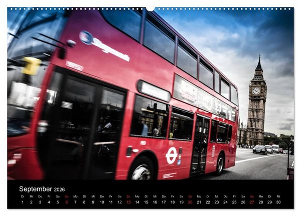 Produktbild: London - street view (hochwertiger Premium Wandkalender 2026 DIN A2 quer), Kunstdruck in Hochglanz