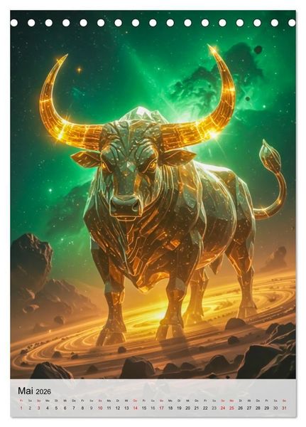 Produktbild: Der Mythos der Sternenzeichen - Sternenwesen des Zodiaks (Tischkalender 2026 DIN A5 hoch), CALVENDO Monatskalender