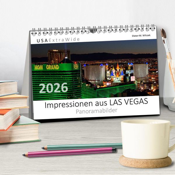Produktbild: Impressionen aus LAS VEGAS (Tischkalender 2026 DIN A5 quer), CALVENDO Monatskalender