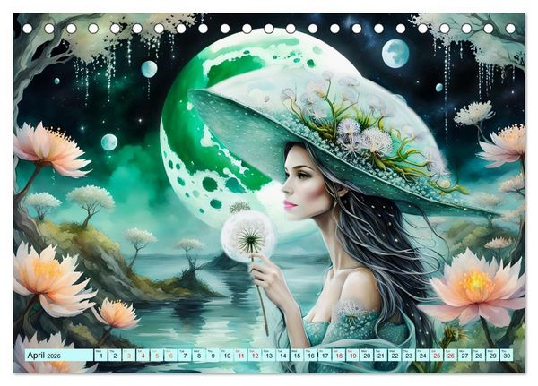 Produktbild: Enchantress of nature (Desk Calendar 2026 DIN A5 landscape), CALVENDO 12 Month DeskCalendar