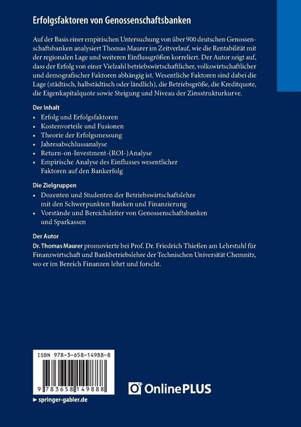 Produktbild: Erfolgsfaktoren von Genossenschaftsbanken