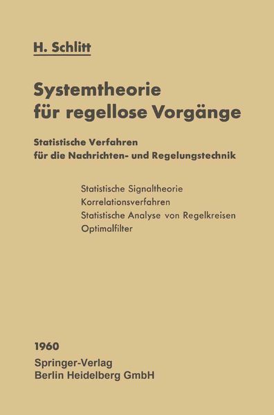 Produktbild: Systemtheorie f&uuml;r regellose Vorg&auml;nge