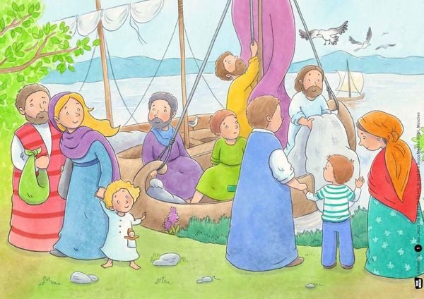 Produktbild: Jesus und der gro&szlig;e Sturm. Kamishibai Bildkartenset
