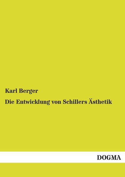 Produktbild: Die Entwicklung von Schillers &Auml;sthetik