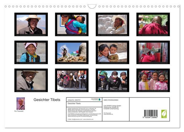 Produktbild: Gesichter Tibets (Wandkalender 2027 DIN A3 quer), CALVENDO Monatskalender