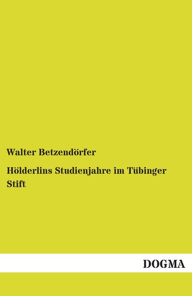 Produktbild: H&ouml;lderlins Studienjahre im T&uuml;binger Stift